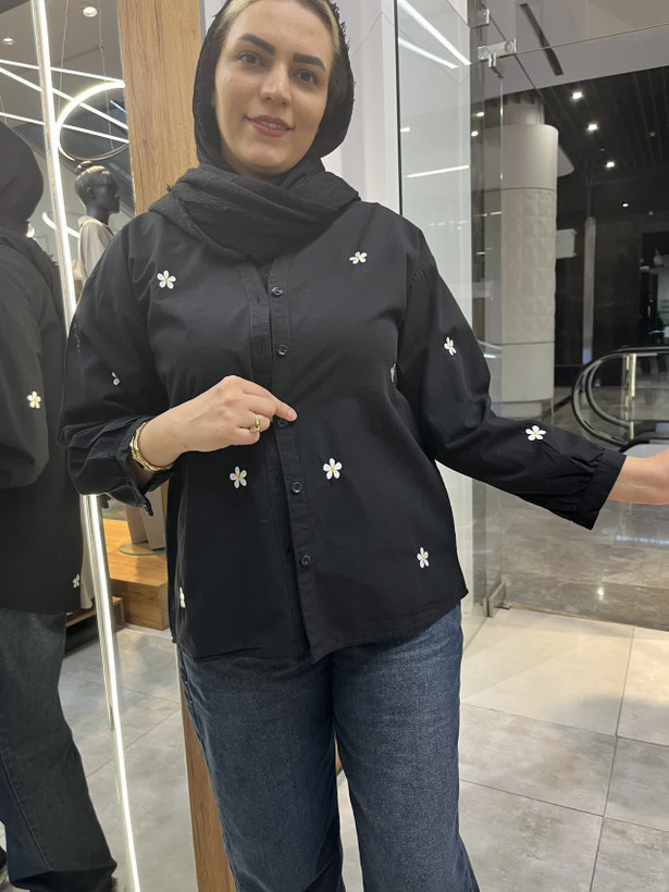 شومیز بابونه مشکی