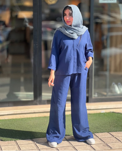 ست خنک و راحت سورمه ای