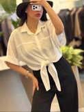 شومیز گره ای سفید