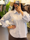 شومیز سیلک گلدوزی فلامینگو تابستانه کد 119