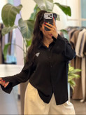شومیز خنک و سبک پری وارداتی رنگ مشکی