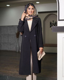 مانتو بلند تابستانه زنانه رنگ سورمه ای