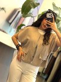 وست تابستانه خنک کتان سیلک رنگ کرم