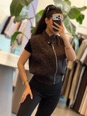 وست پلنگی سیلک تابستانه رنگ قهوه ای سوخته