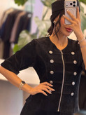 ست دخترانه پاییزی با جنس مخمل اویشو رنگ مشکی