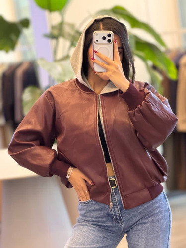 کت چرم با ترکیب دورس